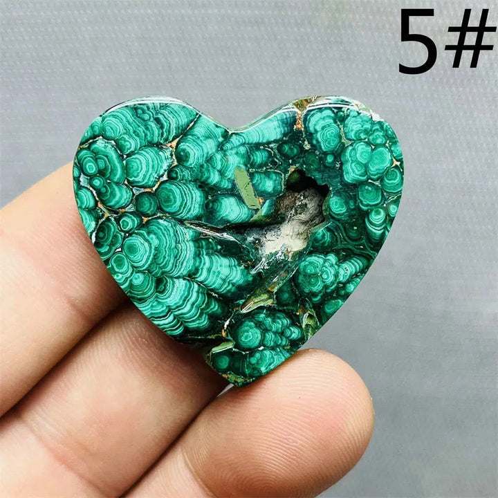 South African Malachite Heart