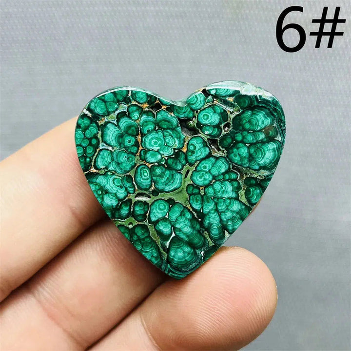 South African Malachite Heart