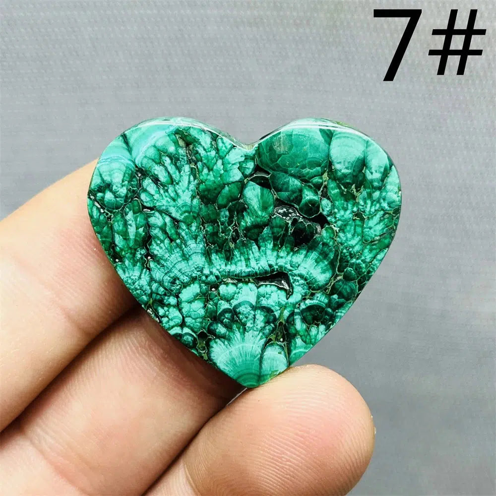 South African Malachite Heart