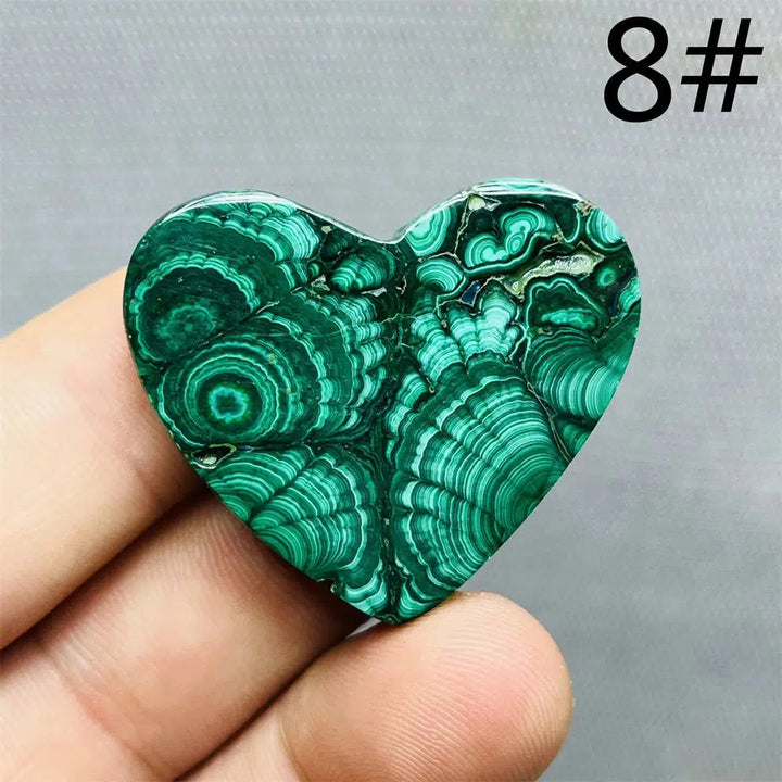 South African Malachite Heart