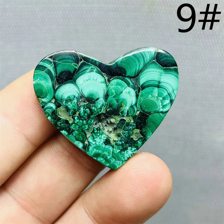 South African Malachite Heart