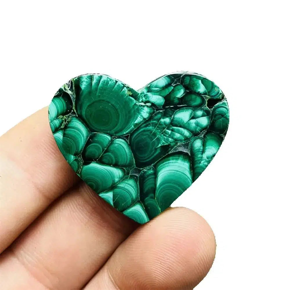 South African Malachite Heart