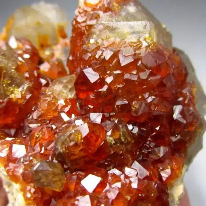 Spessartine Garnet + Smoky Quartz Cluster