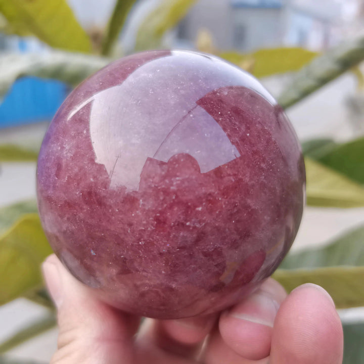 Strawberry Quartz Crystal Sphere