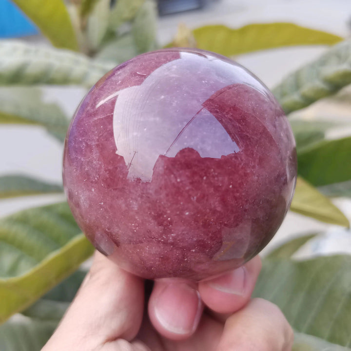 Strawberry Quartz Crystal Sphere