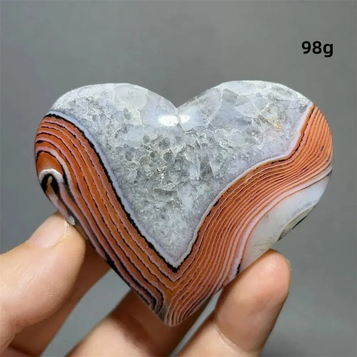 Striped Agate Heart Healing Crystal-Hearts-Ali-Agate-1 98g-Crystal Destiny