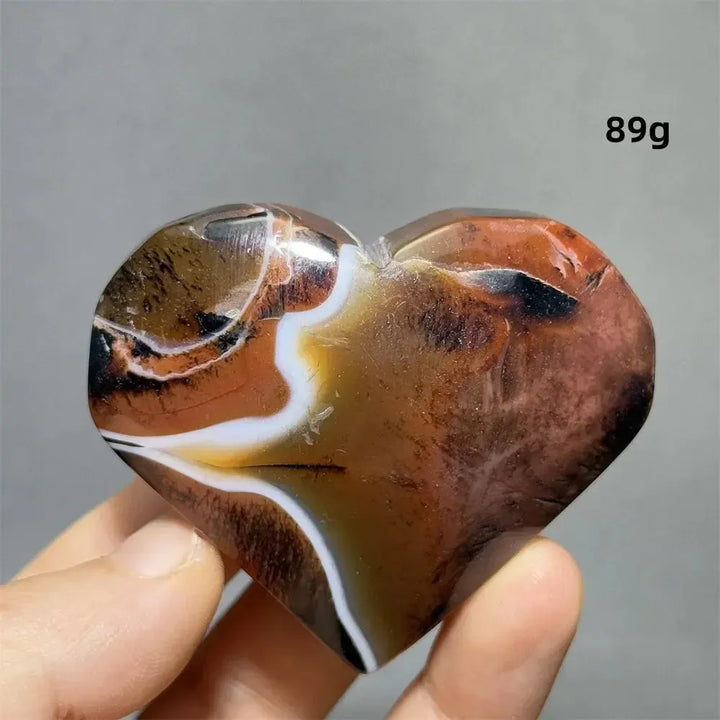 Striped Agate Heart Healing Crystal-Hearts-Ali-Agate-11 89g-Crystal Destiny