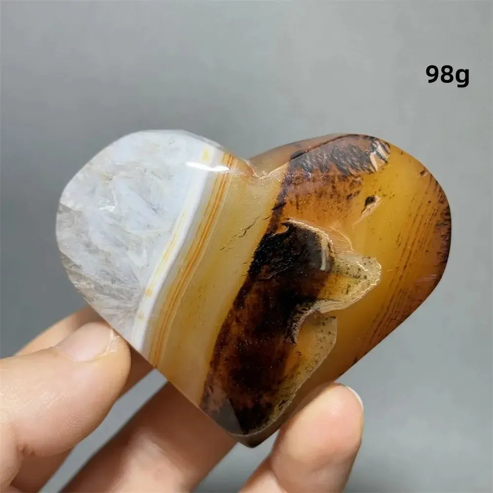 Striped Agate Heart Healing Crystal-Hearts-Ali-Agate-14 98g-Crystal Destiny