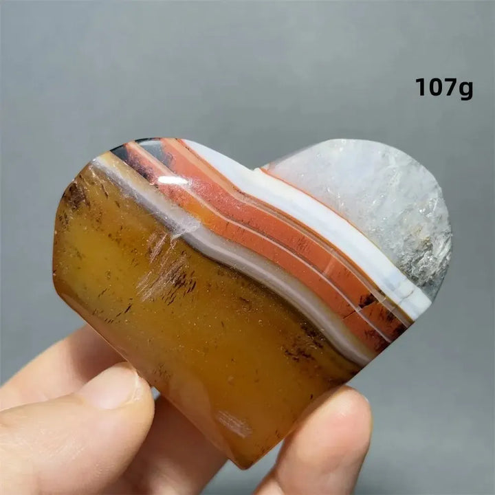Striped Agate Heart Healing Crystal-Hearts-Ali-Agate-15 107g-Crystal Destiny