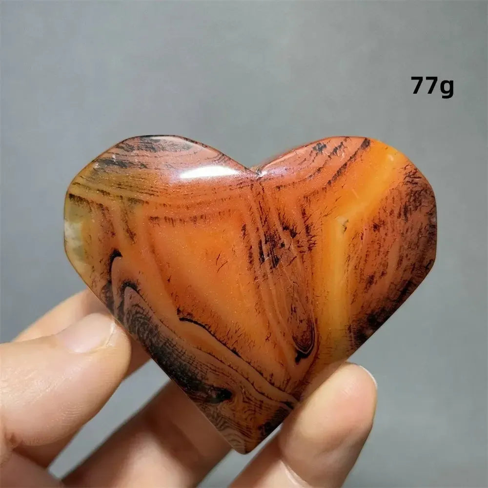 Striped Agate Heart Healing Crystal-Hearts-Ali-Agate-17 77g-Crystal Destiny