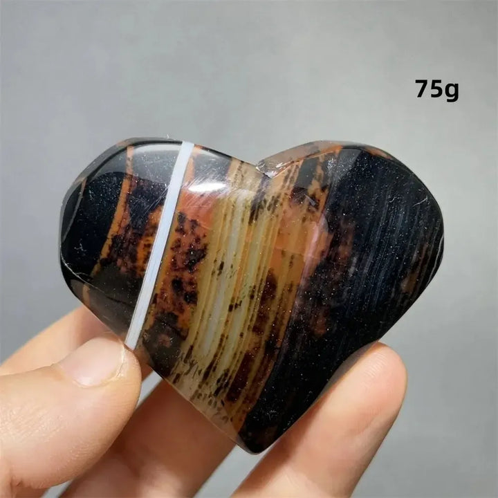 Striped Agate Heart Healing Crystal-Hearts-Ali-Agate-18 75g-Crystal Destiny