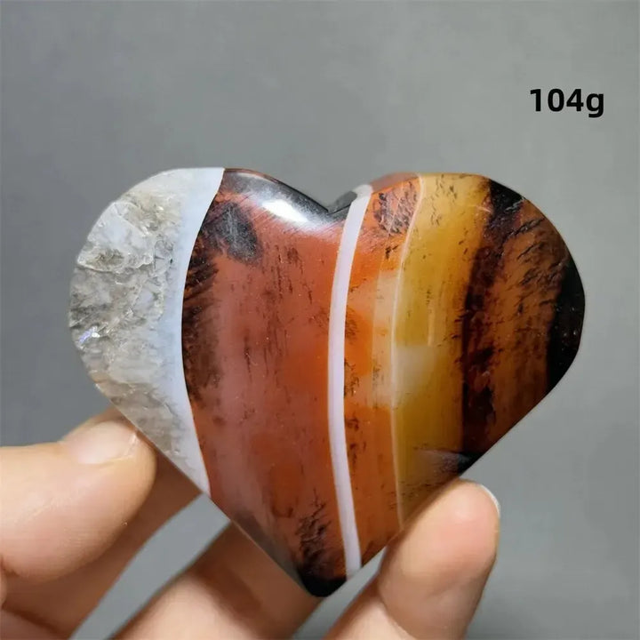 Striped Agate Heart Healing Crystal-Hearts-Ali-Agate-2 104g-Crystal Destiny