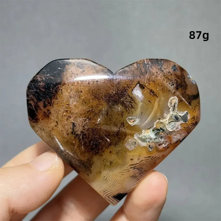 Striped Agate Heart Healing Crystal-Hearts-Ali-Agate-20 87g-Crystal Destiny