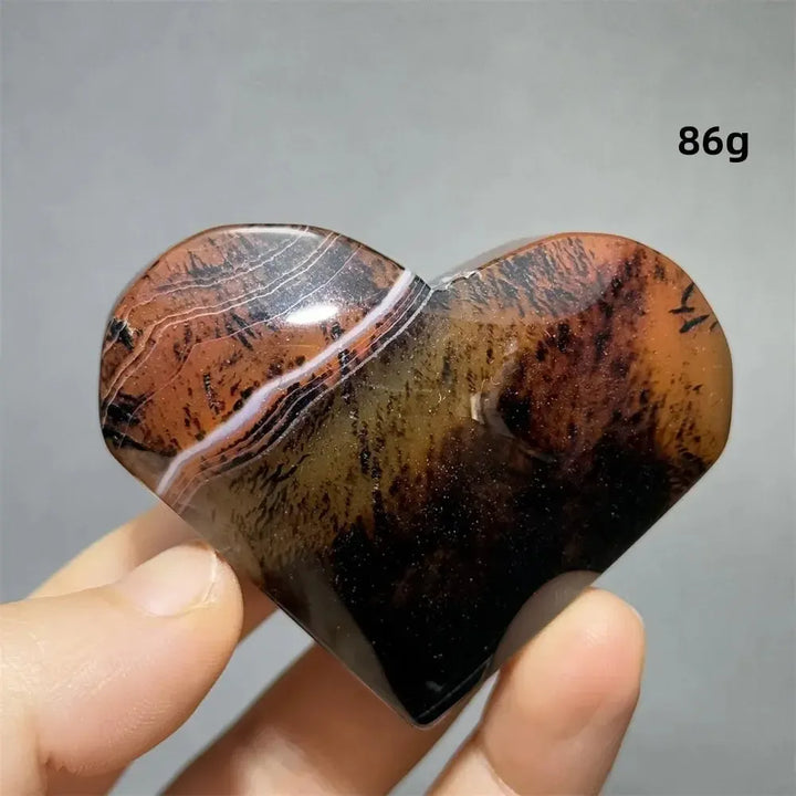 Striped Agate Heart Healing Crystal-Hearts-Ali-Agate-24 86g-Crystal Destiny