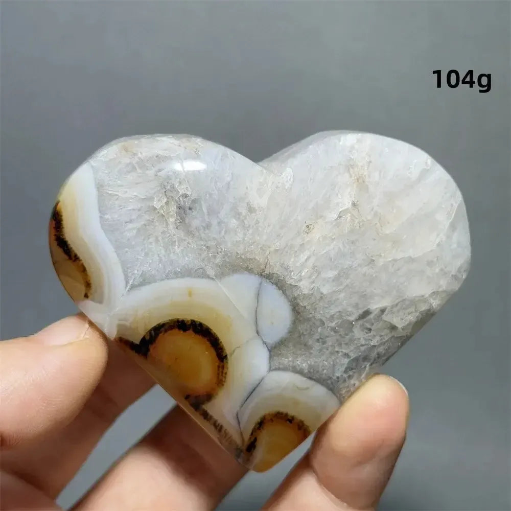 Striped Agate Heart Healing Crystal-Hearts-Ali-Agate-25 104g-Crystal Destiny