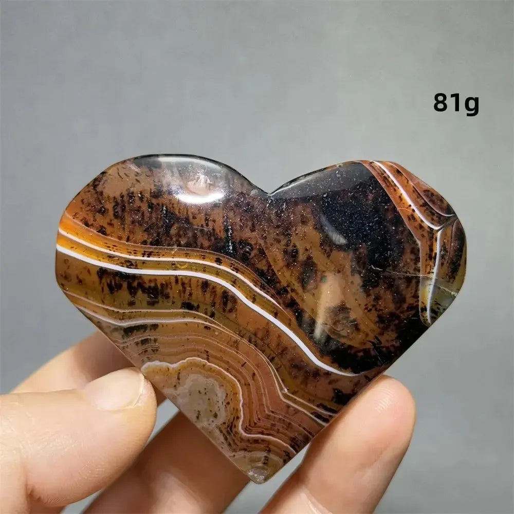 Striped Agate Heart Healing Crystal-Hearts-Ali-Agate-26 81g-Crystal Destiny