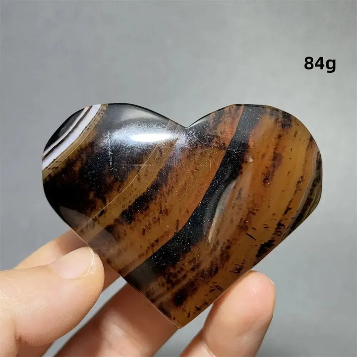 Striped Agate Heart Healing Crystal-Hearts-Ali-Agate-27 84g-Crystal Destiny