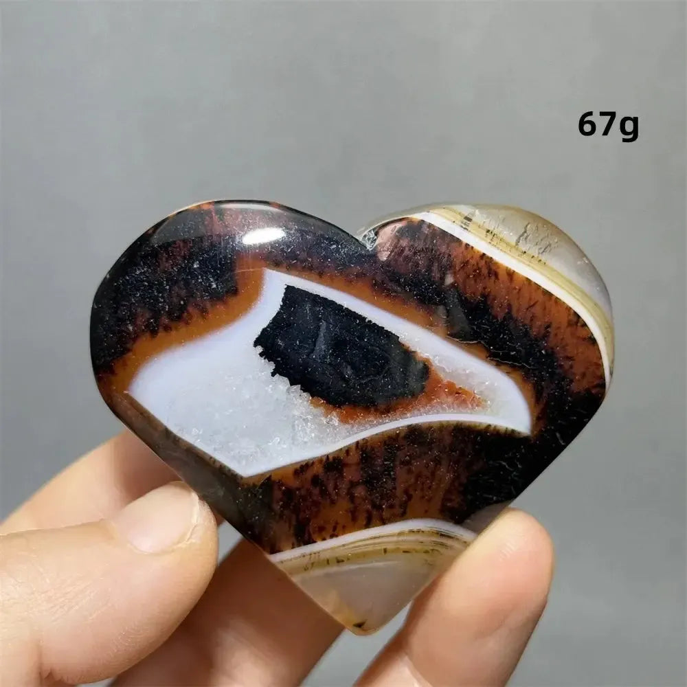 Striped Agate Heart Healing Crystal-Hearts-Ali-Agate-28 67g-Crystal Destiny
