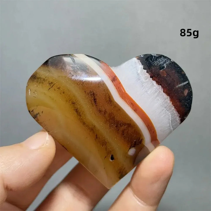 Striped Agate Heart Healing Crystal-Hearts-Ali-Agate-30 85g-Crystal Destiny