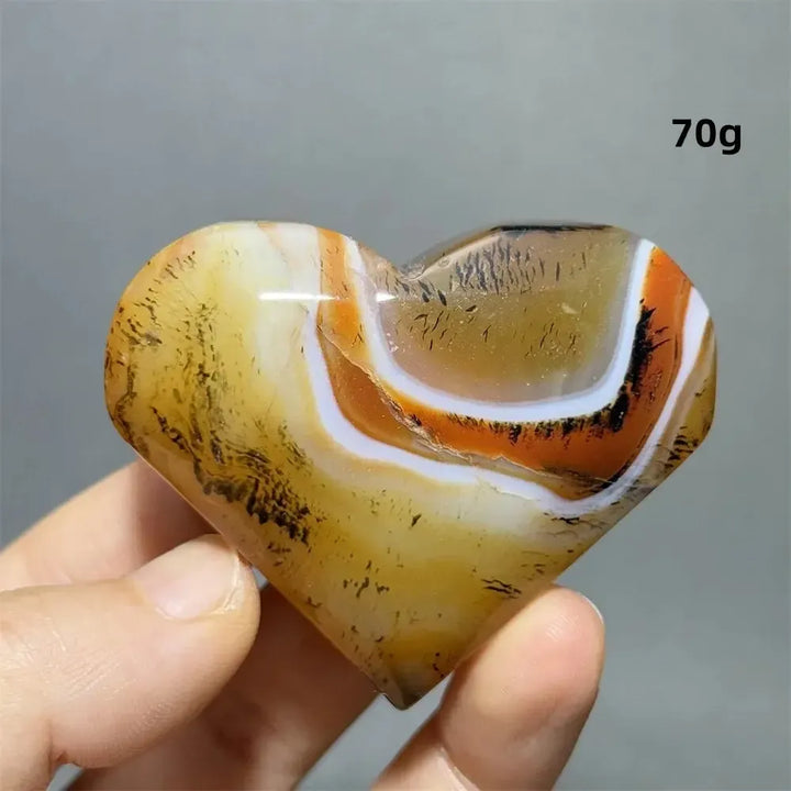 Striped Agate Heart Healing Crystal-Hearts-Ali-Agate-31 70g-Crystal Destiny