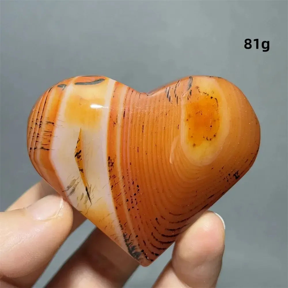 Striped Agate Heart Healing Crystal-Hearts-Ali-Agate-4 81g-Crystal Destiny