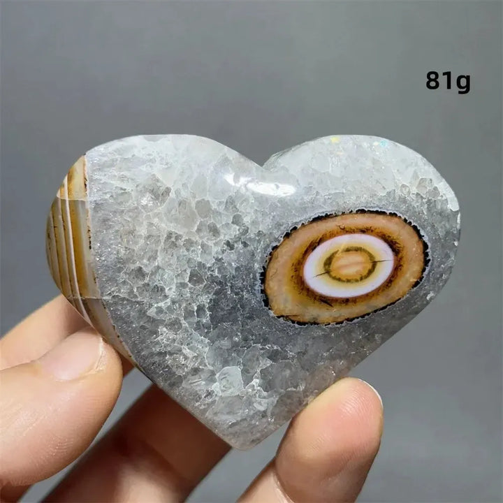 Striped Agate Heart Healing Crystal-Hearts-Ali-Agate-5 81g-Crystal Destiny