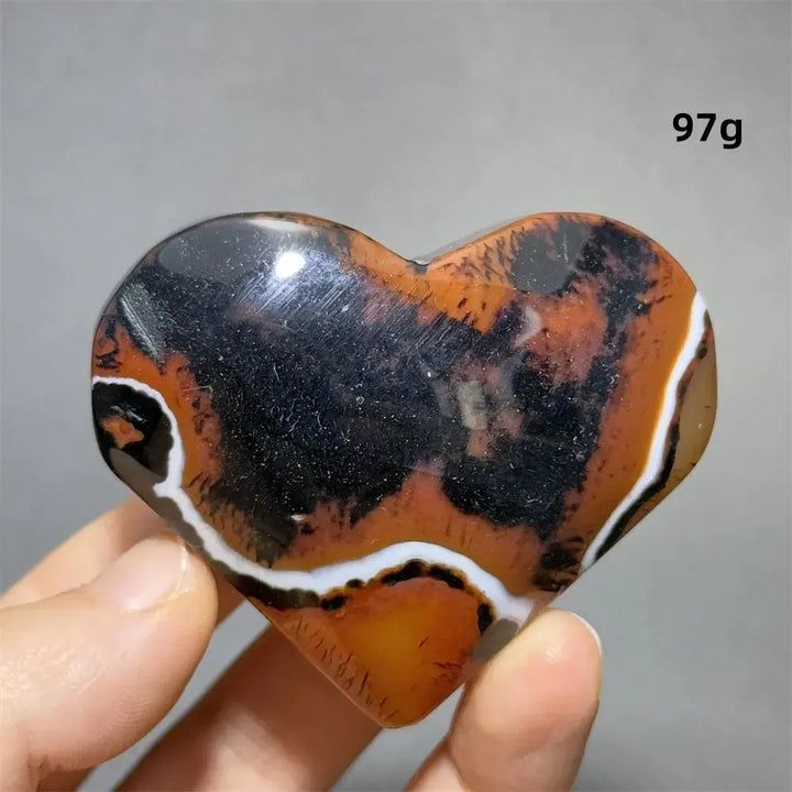 Striped Agate Heart Healing Crystal-Hearts-Ali-Agate-6 97g-Crystal Destiny