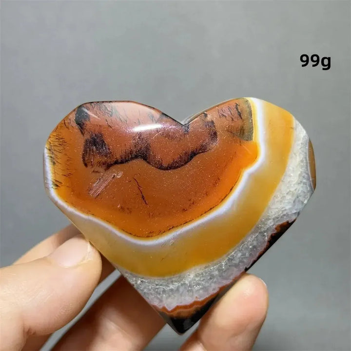 Striped Agate Heart Healing Crystal-Hearts-Ali-Agate-8 99g-Crystal Destiny