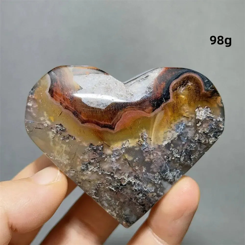 Striped Agate Heart Healing Crystal-Hearts-Ali-Agate-9 98g-Crystal Destiny