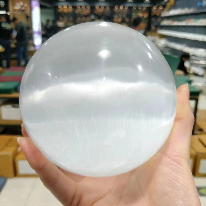 Stunning Large Selenite Crystal Sphere