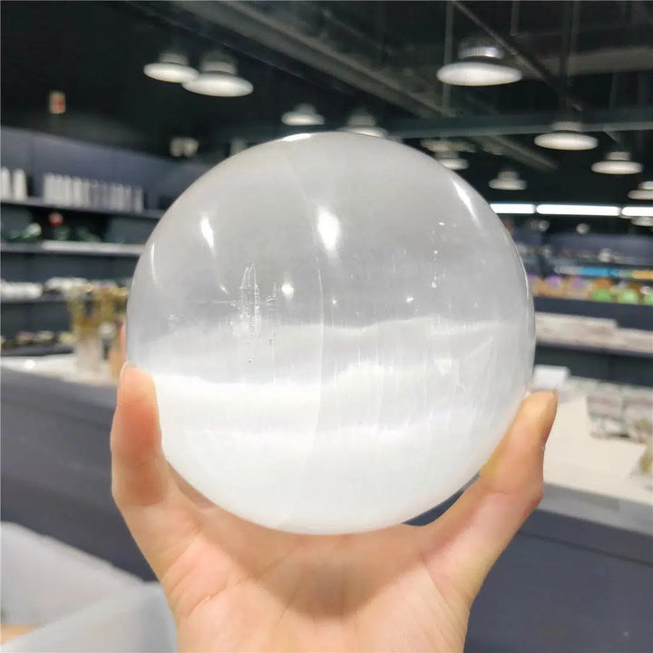 Stunning Large Selenite Crystal Sphere