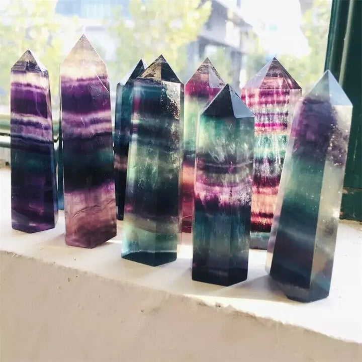 Stunning Rainbow Fluorite Towers