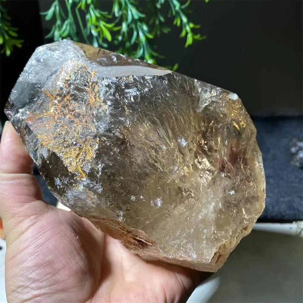 Stunning Smokey Citrine Point with Stand