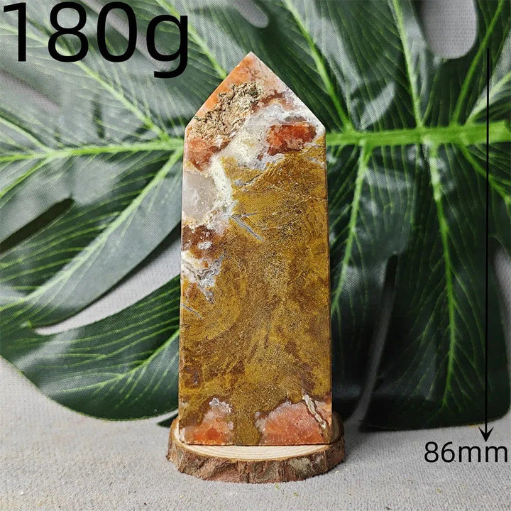 SunStone With Blue Apatite Symbiosis Tower