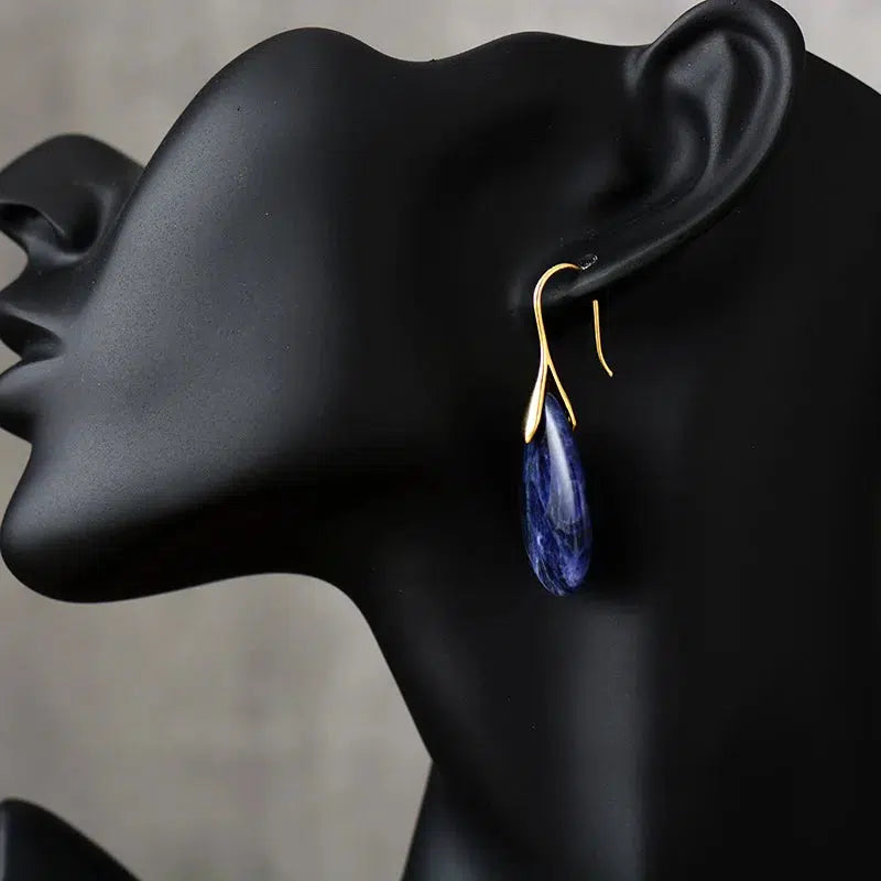 Teardrop Sodalite Dangle Earrings