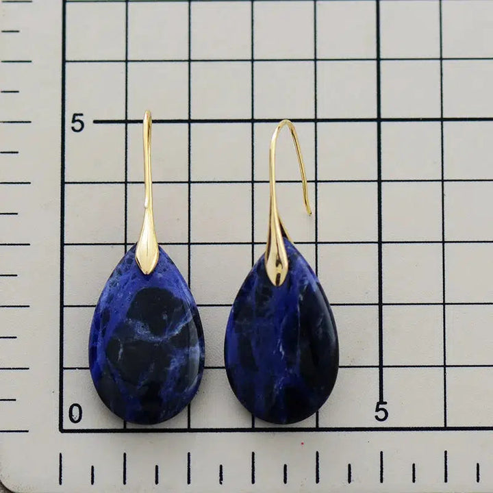 Teardrop Sodalite Dangle Earrings