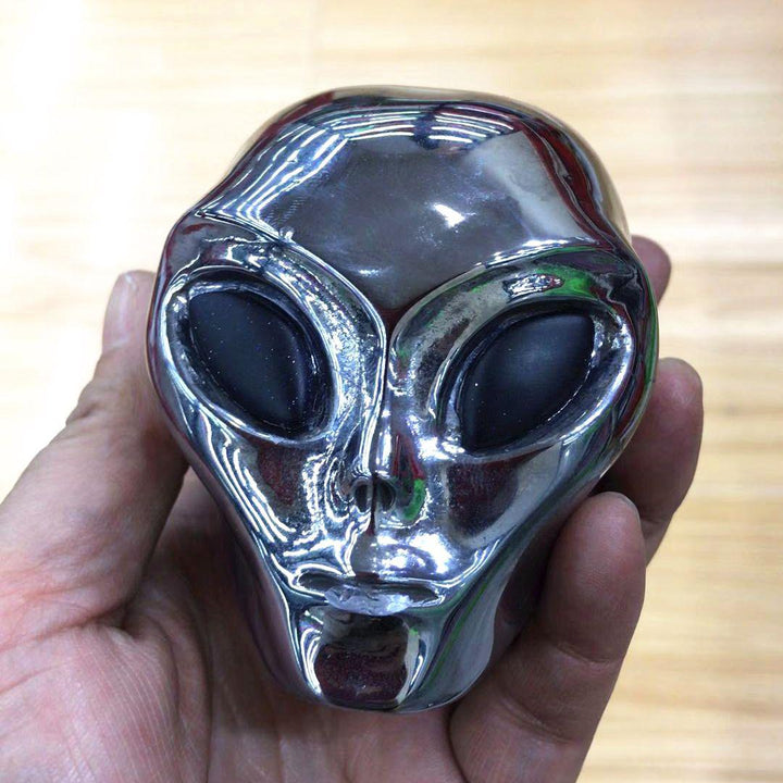 Terahertz Crystal Alien Head Skull Carving