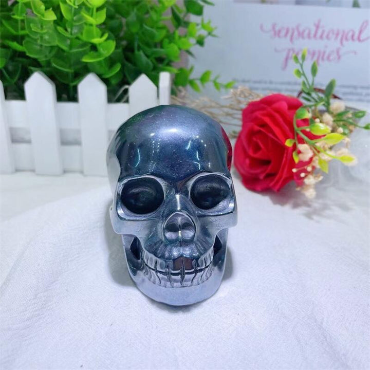 Terahertz Crystal Hand Carved Skull