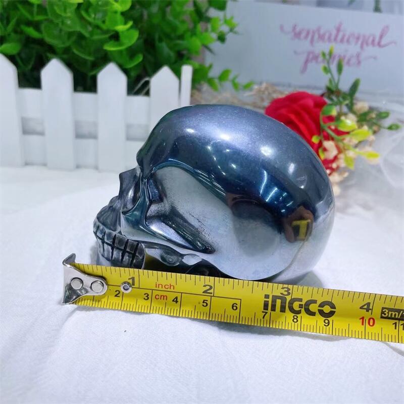 Terahertz Crystal Hand Carved Skull