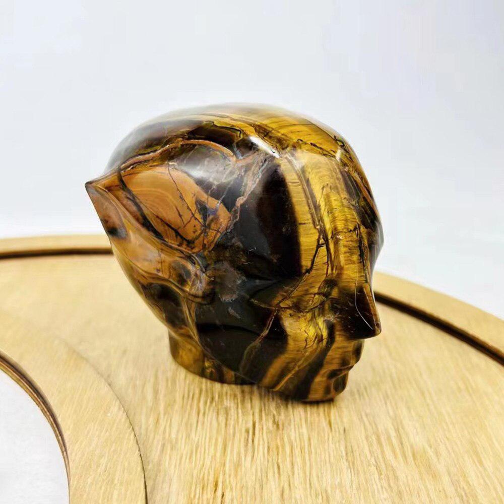 Tiger Eye Alien Skull