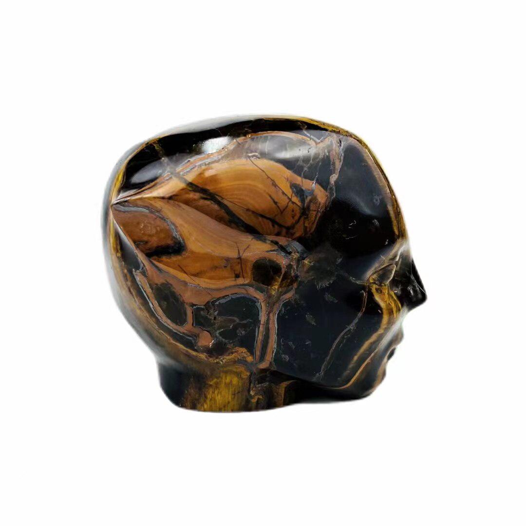 Tiger Eye Alien Skull