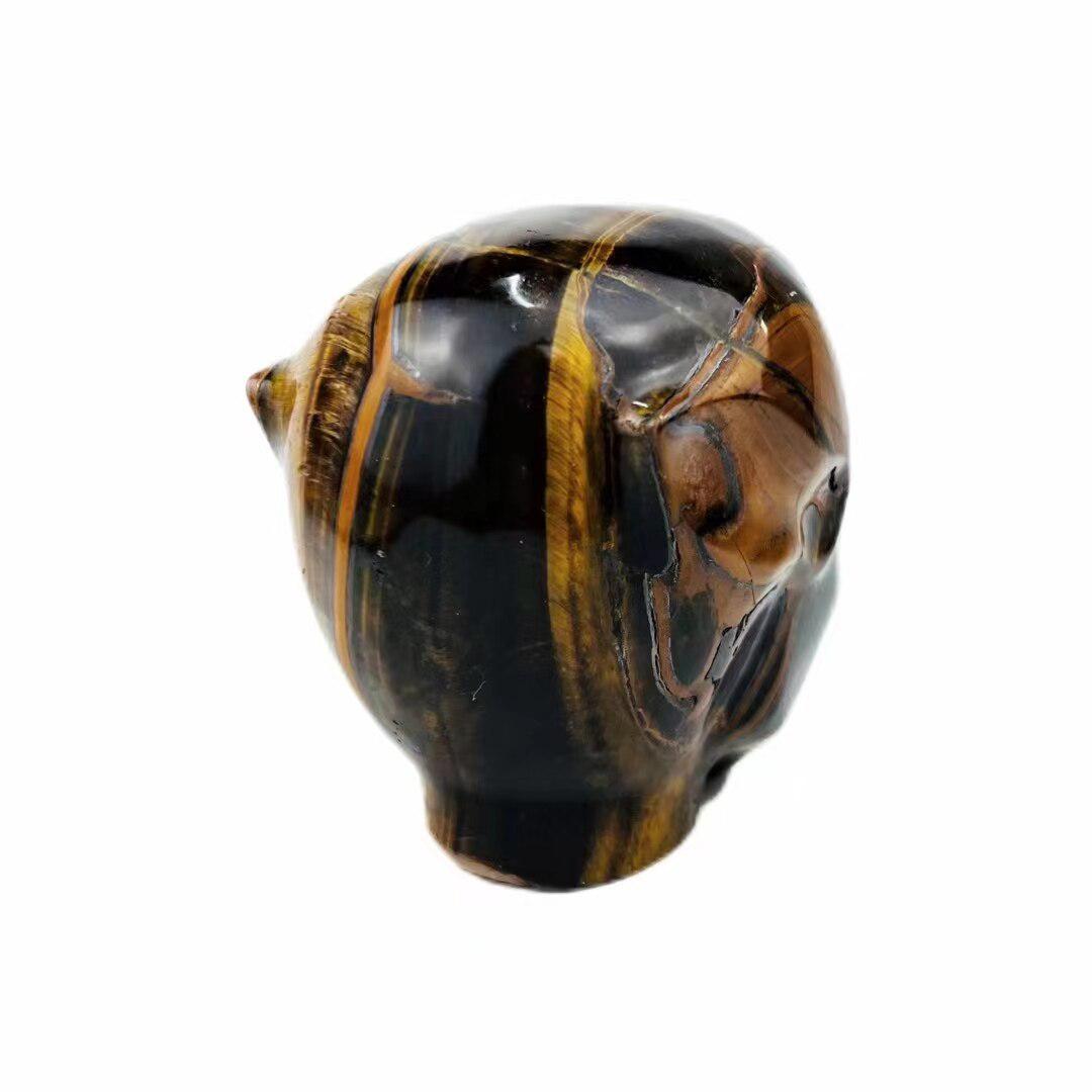 Tiger Eye Alien Skull