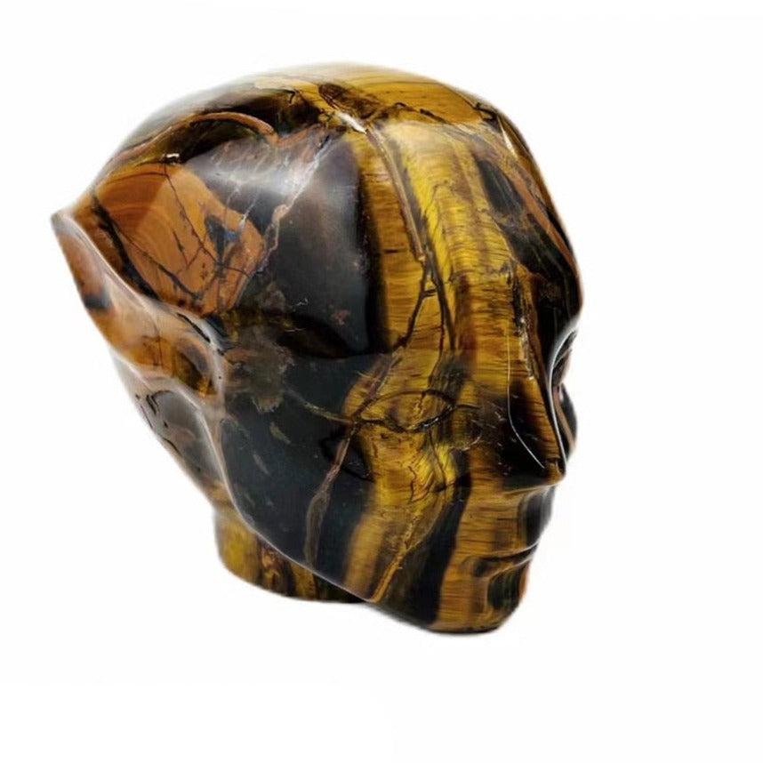 Tiger Eye Alien Skull