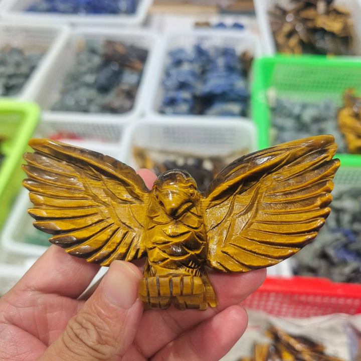 Tiger Eye Carved Eagle