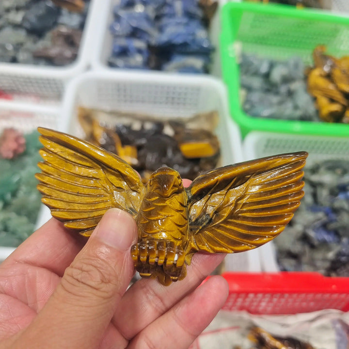 Tiger Eye Carved Eagle