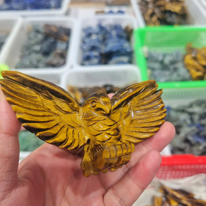 Tiger Eye Carved Eagle