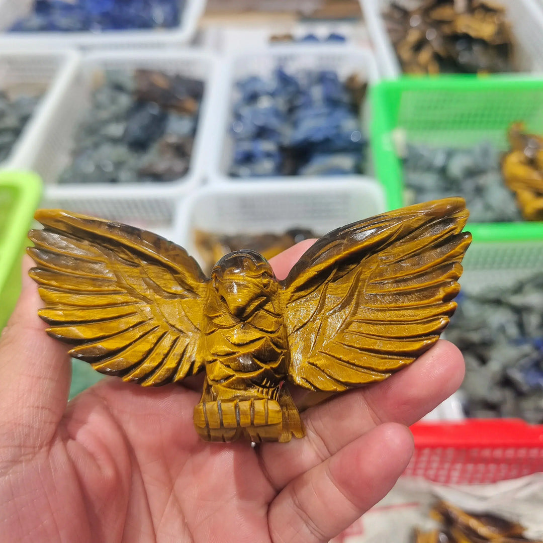 Tiger Eye Carved Eagle