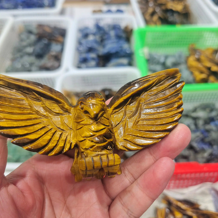 Tiger Eye Carved Eagle