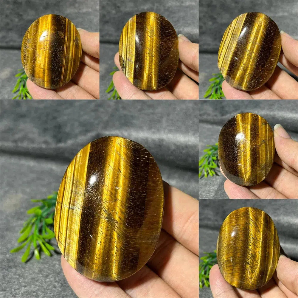 Tiger Eye Palm Stone