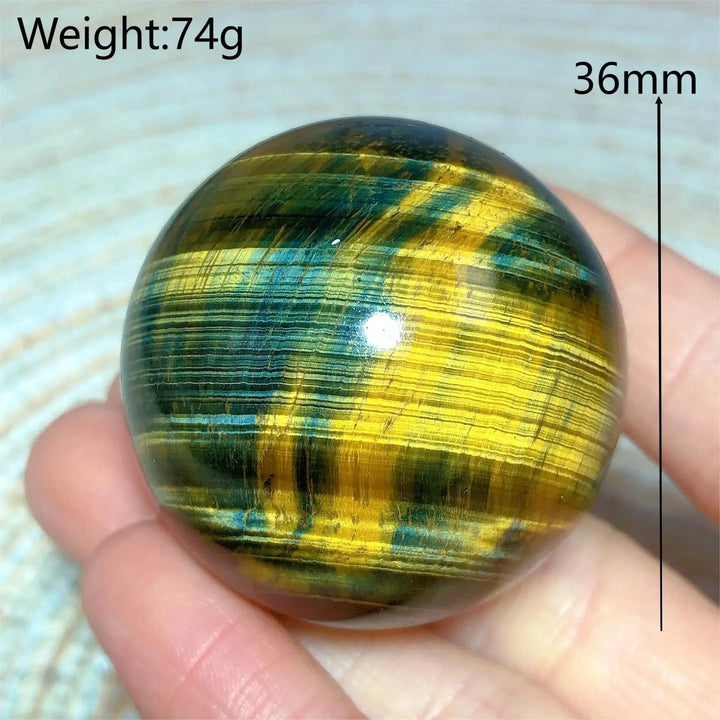 Tiger Eye Yellow & Blue Sphere